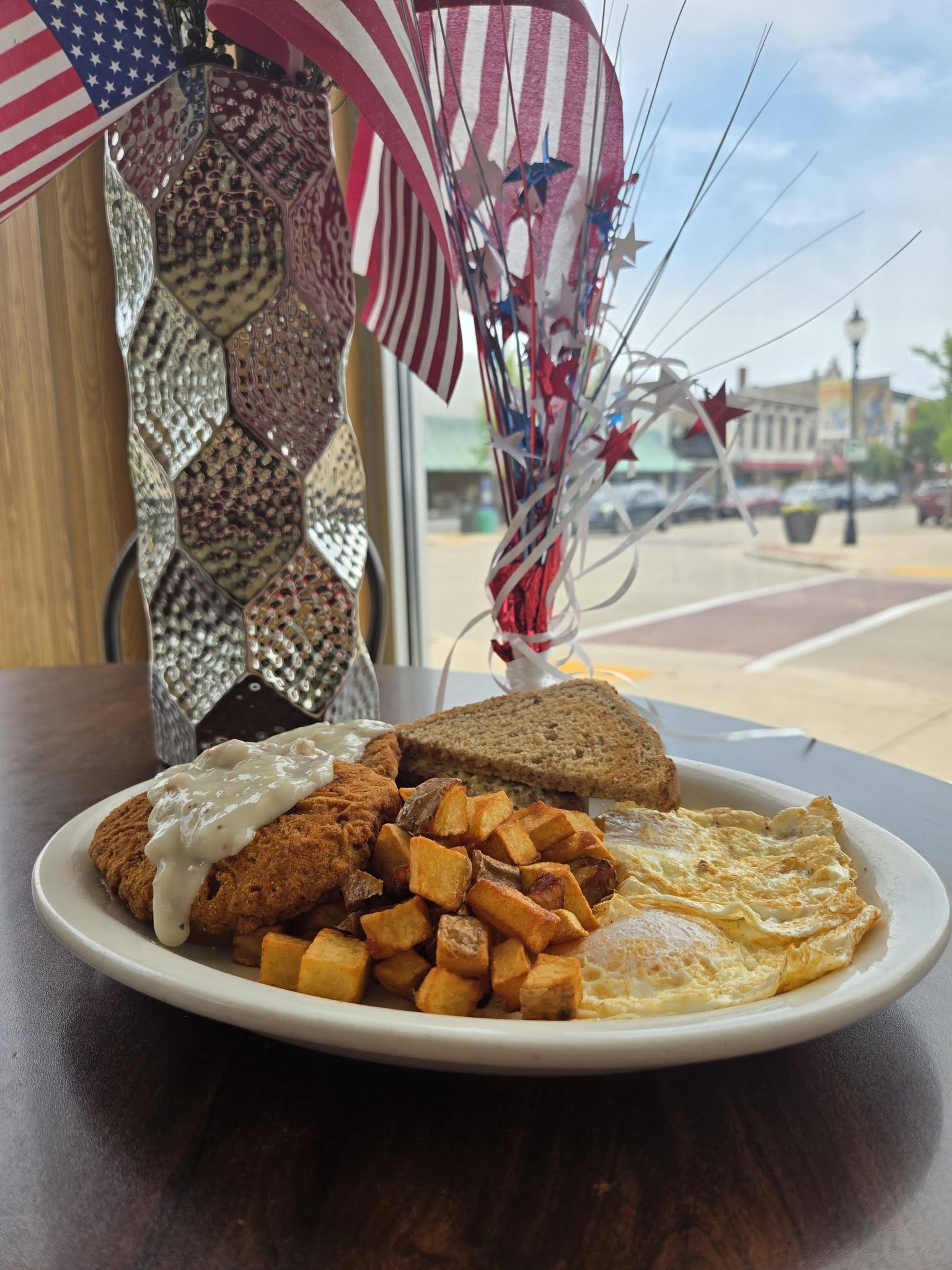 Hearty breakfast plate at 3rd Avenue Cafe